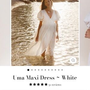 Daughters of India White Uma Maxi Dress